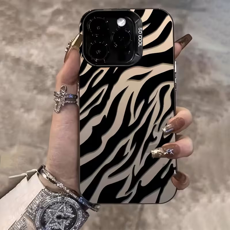 Zebra Pattern Black Advanced I - Apple Iphone 15 review and price