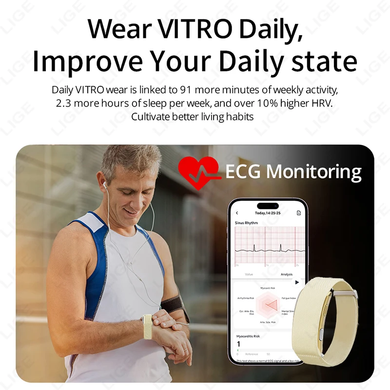 Men Smart Watch ECG Health Blo - Fall Detection Watch review and price